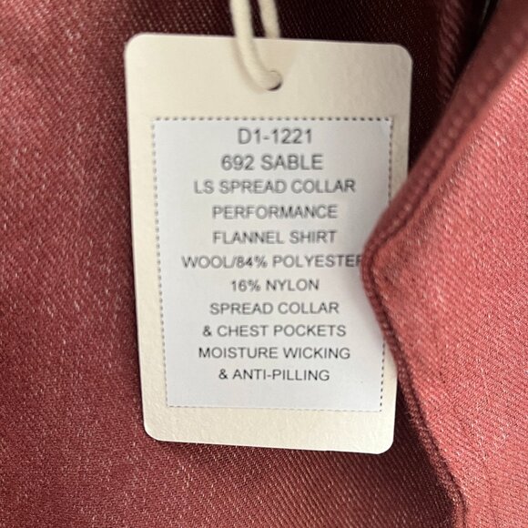 Duck Head Performance Flannel Men's Button Down Shirt Wicking Medium New - Picture 5 of 7